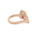 Oval Cut 2.61 Carat Moissanite Ring – Two Stones Setting in Gold