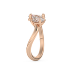 Oval Cut 2.61 Carat Moissanite Ring – Two Stones Setting in Gold