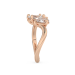 Oval Cut 2.61 Carat Moissanite Ring – Two Stones Setting in Gold