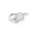 Oval Cut 2.61 Carat Moissanite Ring – Two Stones Setting in Gold