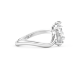 Oval Cut 2.61 Carat Moissanite Ring – Two Stones Setting in Gold