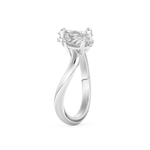 Oval Cut 2.61 Carat Moissanite Ring – Two Stones Setting in Gold