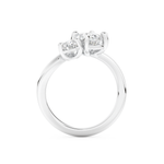 Oval Cut 2.61 Carat Moissanite Ring – Two Stones Setting in Gold