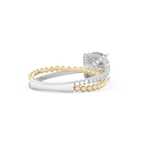Round Cut 1.52 Carat Moissanite Ring – Pave & Split Shank Setting in Gold