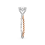 Round Cut 1.52 Carat Moissanite Ring – Pave & Split Shank Setting in Gold