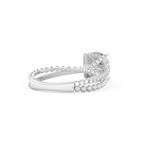 Round Cut 1.52 Carat Moissanite Ring – Pave & Split Shank Setting in Gold