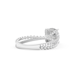 Round Cut 1.52 Carat Moissanite Ring – Pave & Split Shank Setting in Gold