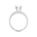 Round Cut 1.52 Carat Moissanite Ring – Pave & Split Shank Setting in Gold