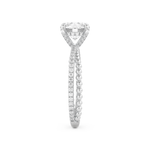 Round Cut 1.52 Carat Moissanite Ring – Pave & Split Shank Setting in Gold