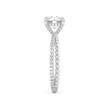 Round Cut 1.52 Carat Moissanite Ring – Pave & Split Shank Setting in Gold