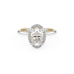 Oval Cut 1.5 Carat Moissanite Ring – Halo Setting in Gold