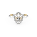 Oval Cut 1.5 Carat Moissanite Ring – Halo Setting in Gold