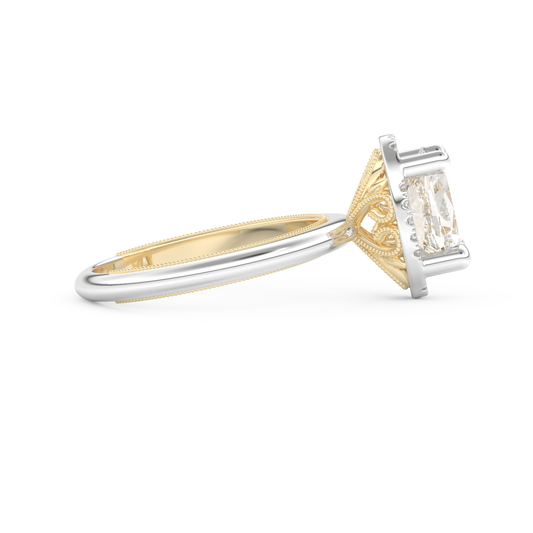 Oval Cut 1.5 Carat Moissanite Ring – Halo Setting in Gold