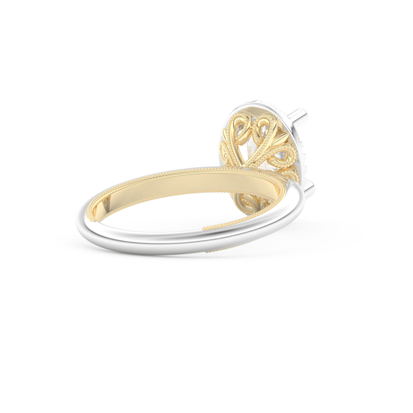 Oval Cut 1.5 Carat Moissanite Ring – Halo Setting in Gold
