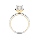 Oval Cut 1.5 Carat Moissanite Ring – Halo Setting in Gold