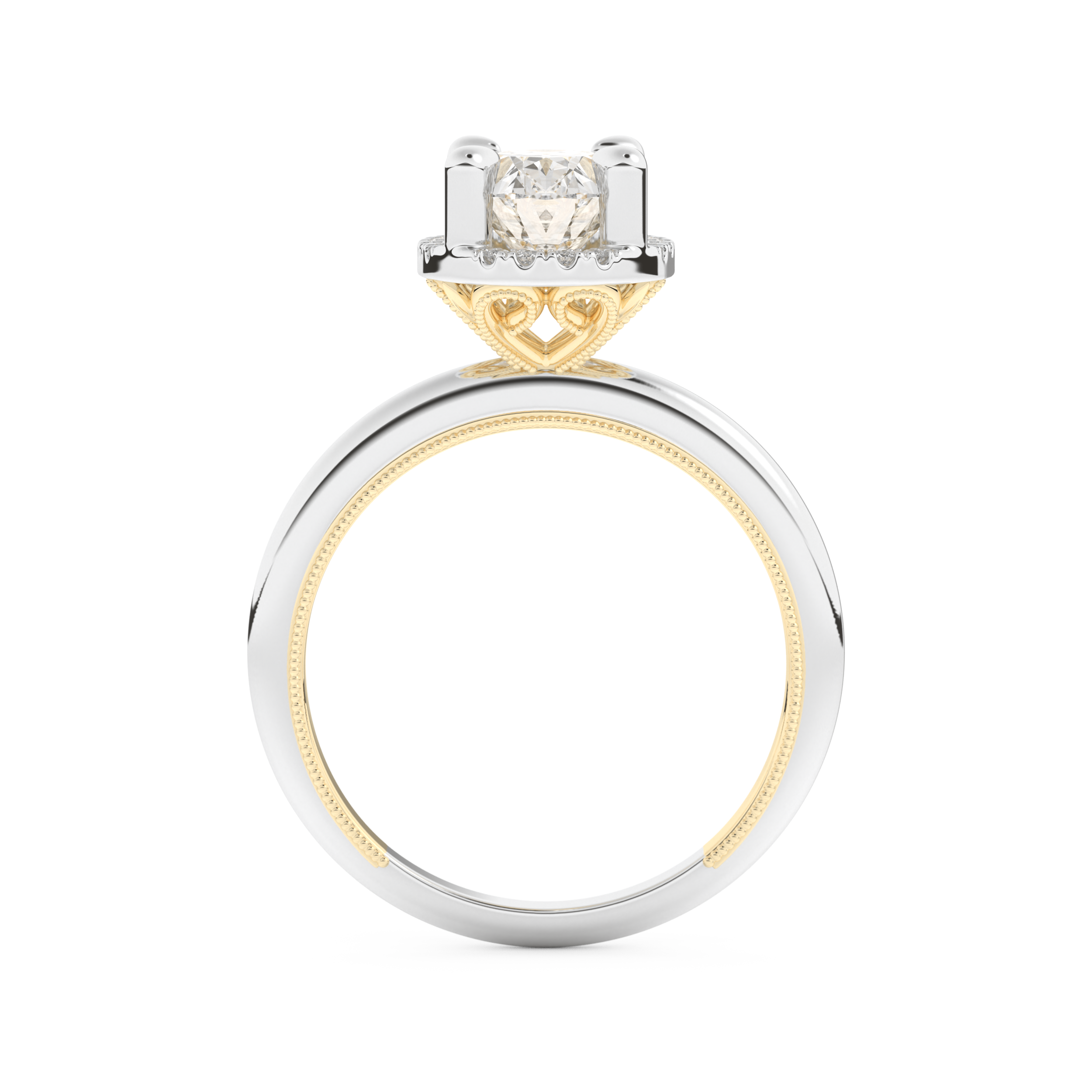 Oval Cut 1.5 Carat Moissanite Ring – Halo Setting in Gold