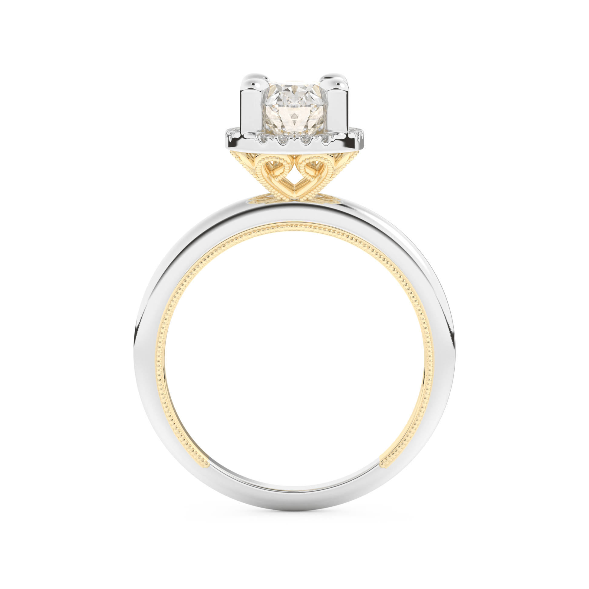 Oval Cut 1.5 Carat Moissanite Ring – Halo Setting in Gold