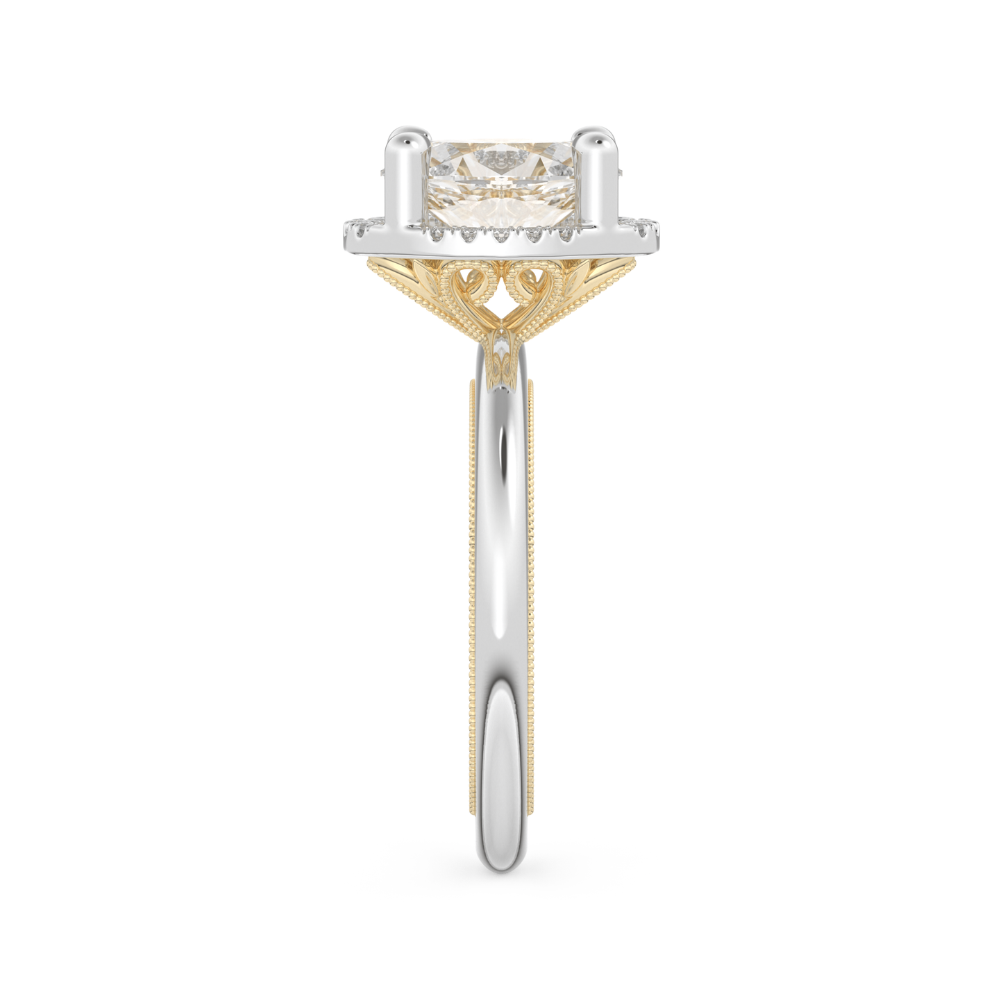 Oval Cut 1.5 Carat Moissanite Ring – Halo Setting in Gold