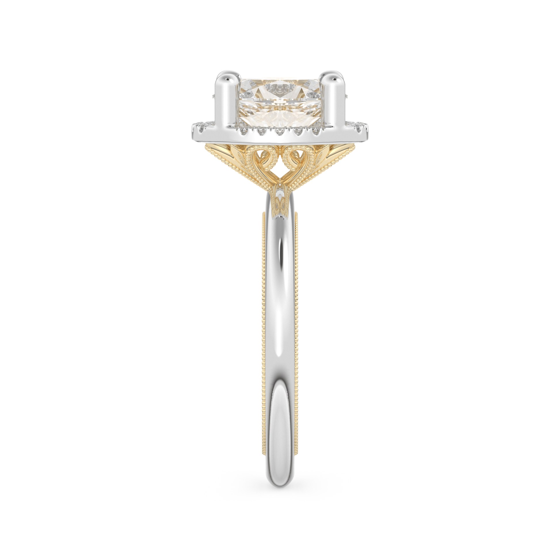 Oval Cut 1.5 Carat Moissanite Ring – Halo Setting in Gold