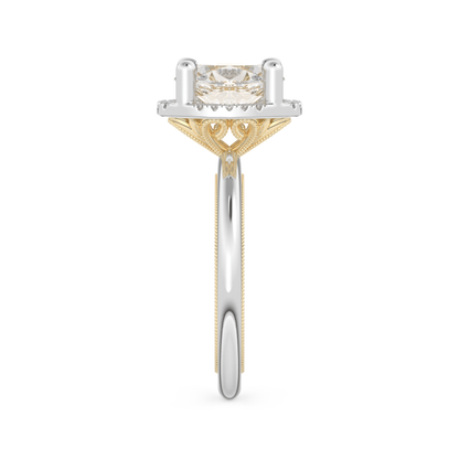 Oval Cut 1.5 Carat Moissanite Ring – Halo Setting in Gold