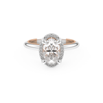 Oval Cut 1.5 Carat Moissanite Ring – Halo Setting in Gold