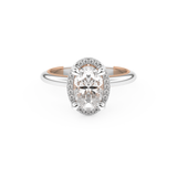 Oval Cut 1.5 Carat Moissanite Ring – Halo Setting in Gold