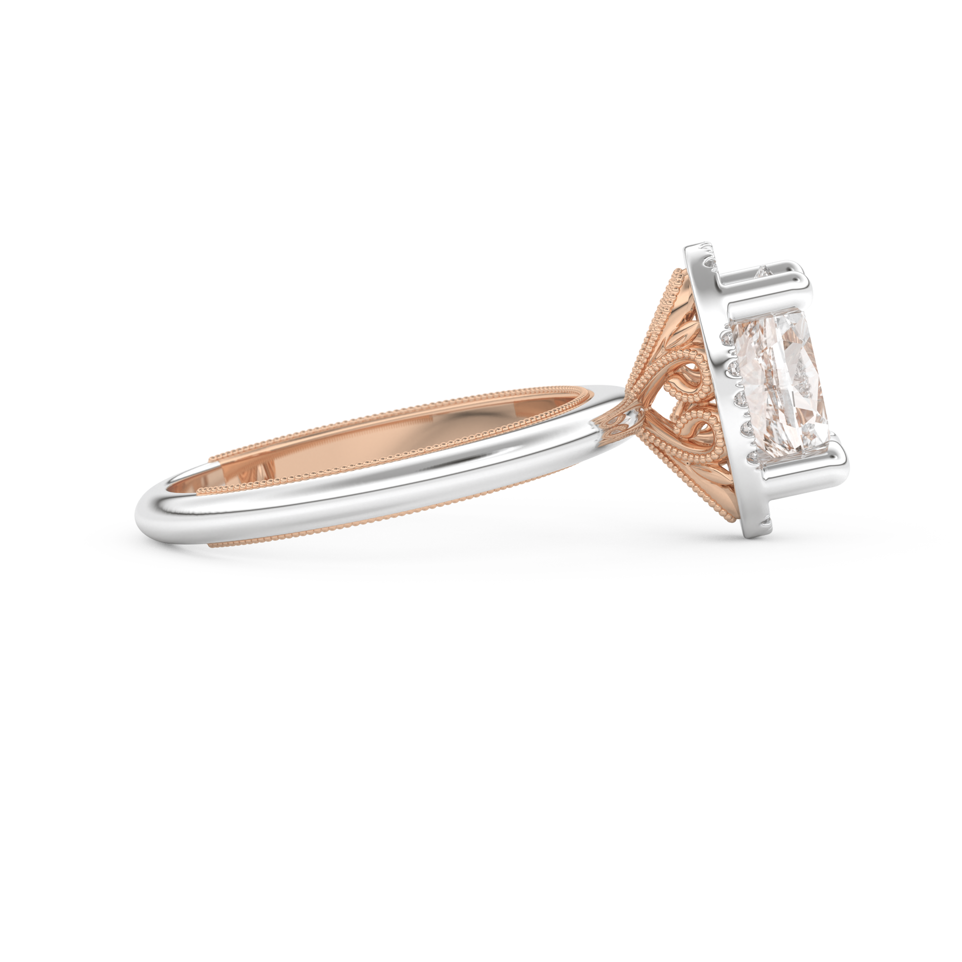 Oval Cut 1.5 Carat Moissanite Ring – Halo Setting in Gold