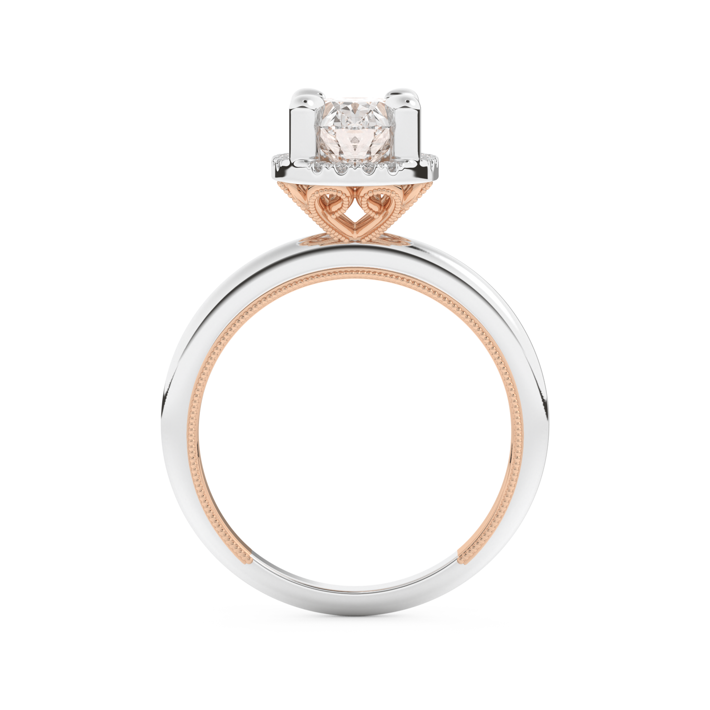 Oval Cut 1.5 Carat Moissanite Ring – Halo Setting in Gold