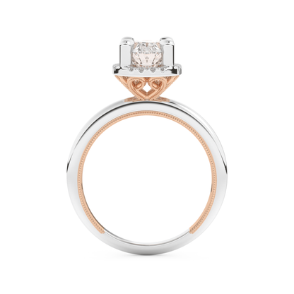 Oval Cut 1.5 Carat Moissanite Ring – Halo Setting in Gold