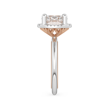 Oval Cut 1.5 Carat Moissanite Ring – Halo Setting in Gold
