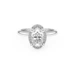 Oval Cut 1.5 Carat Moissanite Ring – Halo Setting in Gold