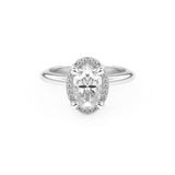 Oval Cut 1.5 Carat Moissanite Ring – Halo Setting in Gold