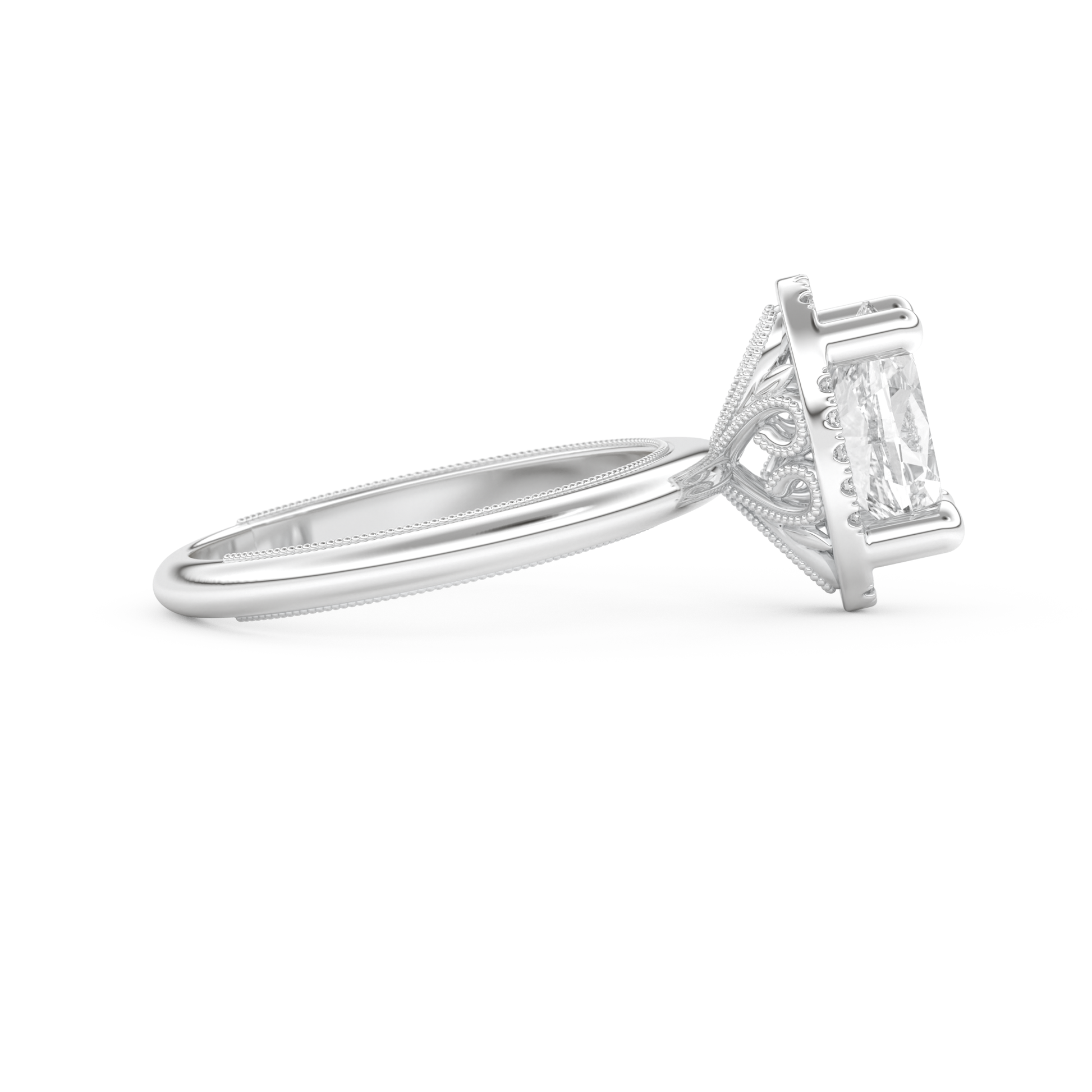 Oval Cut 1.5 Carat Moissanite Ring – Halo Setting in Gold