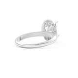 Oval Cut 1.5 Carat Moissanite Ring – Halo Setting in Gold