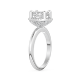Oval Cut 1.5 Carat Moissanite Ring – Halo Setting in Gold