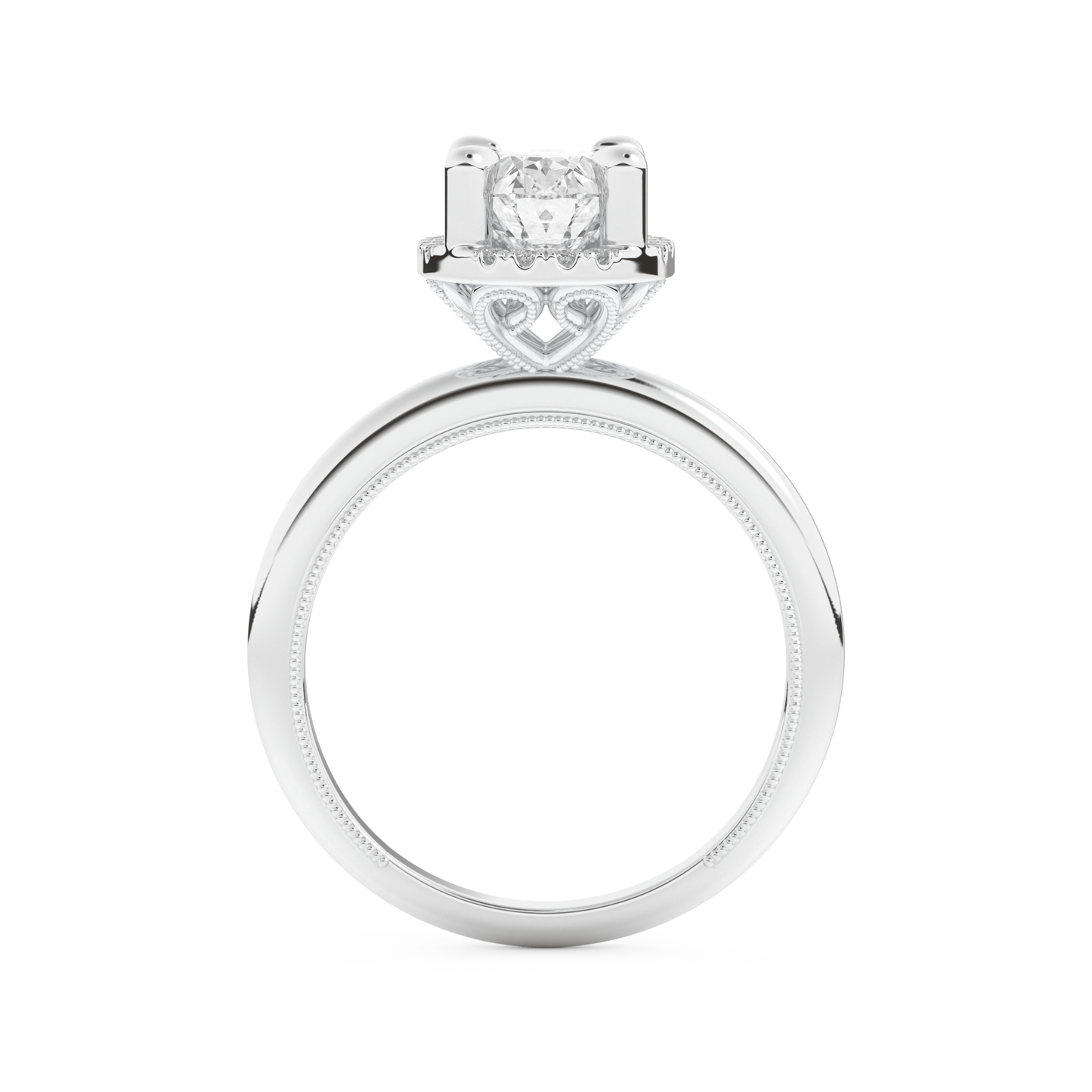 Oval Cut 1.5 Carat Moissanite Ring – Halo Setting in Gold