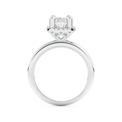 Oval Cut 1.5 Carat Moissanite Ring – Halo Setting in Gold