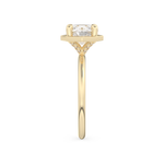 Round Cut 1.5 Carat Bezel Moissanite Solitaire Ring – Pave Setting in Gold 12