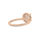 Round Cut 1.5 Carat Bezel Moissanite Solitaire Ring – Pave Setting in Gold 15