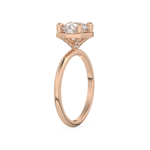 Round Cut 1.5 Carat Bezel Moissanite Solitaire Ring – Pave Setting in Gold 16