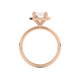 Round Cut 1.5 Carat Bezel Moissanite Solitaire Ring – Pave Setting in Gold 17
