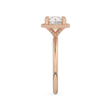 Round Cut 1.5 Carat Bezel Moissanite Solitaire Ring – Pave Setting in Gold 18