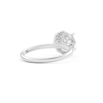 Round Cut 1.5 Carat Bezel Moissanite Solitaire Ring – Pave Setting in Gold 6