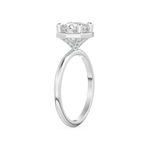 Round Cut 1.5 Carat Bezel Moissanite Solitaire Ring – Pave Setting in Gold 3