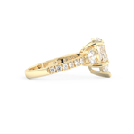 Pear Cut 2.0 Carat Moissanite Ring – Cluster Setting in Gold