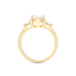 Pear Cut 2.0 Carat Moissanite Ring – Cluster Setting in Gold