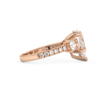 Pear Cut 2.0 Carat Moissanite Ring – Cluster Setting in Gold