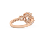 Pear Cut 2.0 Carat Moissanite Ring – Cluster Setting in Gold