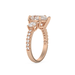 Pear Cut 2.0 Carat Moissanite Ring – Cluster Setting in Gold