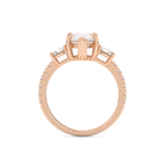 Pear Cut 2.0 Carat Moissanite Ring – Cluster Setting in Gold
